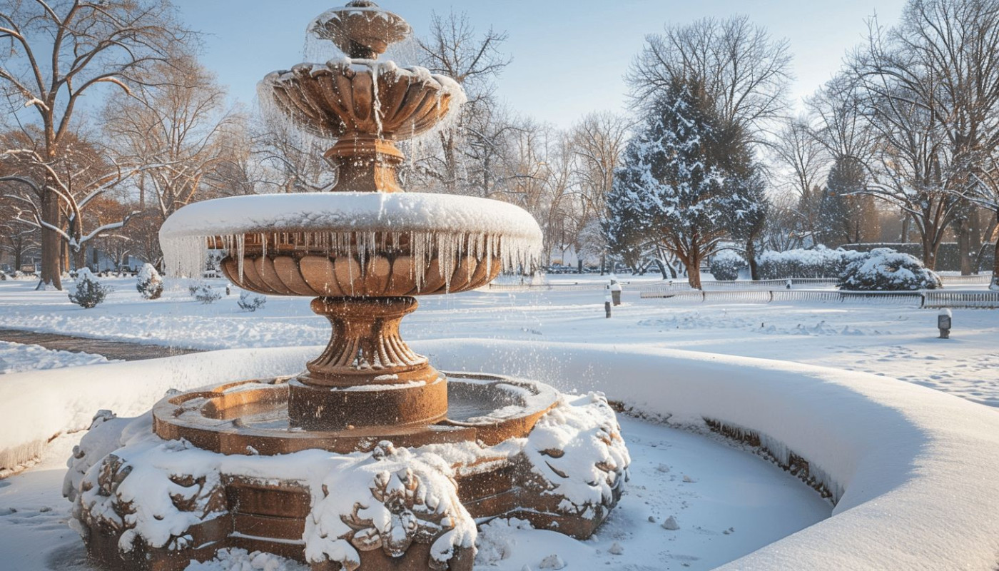 Comment prendre soin d'une fontaine extérieure en hiver ?