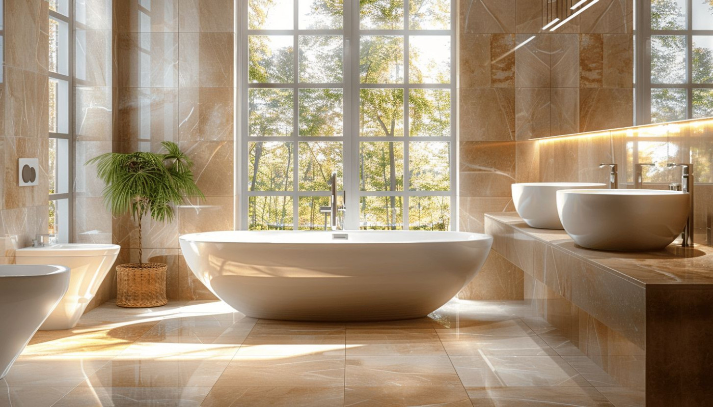 Deux salles de bain dignes des plus grands hôtels