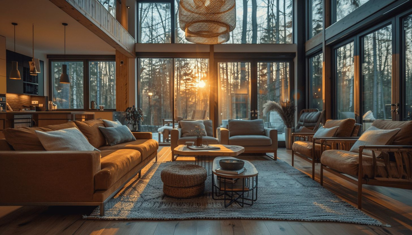 La bonne décoration d'intérieur avec du mobilier en bois brulé